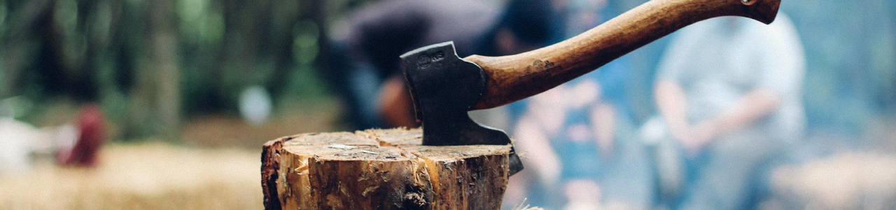 Imagem ilustrando três machados, simbolo de uma das famílias machado.