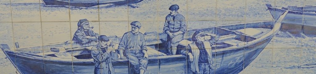 Azulejos em Póvoa do Varzim, Portugal.