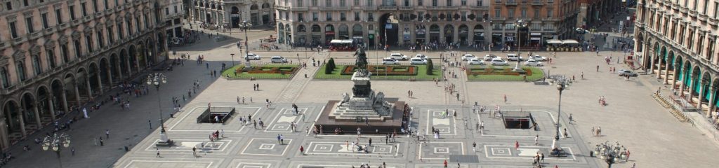 Foto da Piazza del Duomo, na cidade de Milão, Itália.