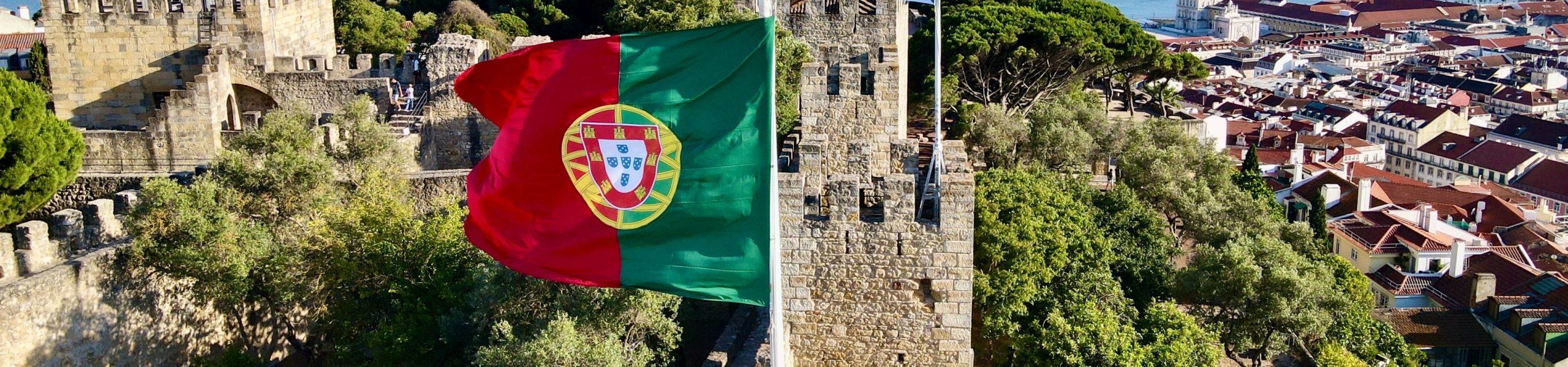 Bandeira de Portugal em Lisboa, capital do país