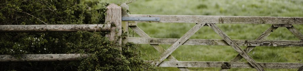 Porteira de madeira no New Forest National Park, na Inglaterra