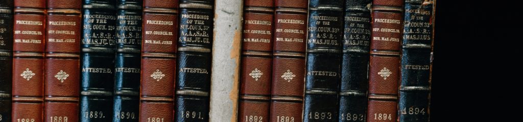 Livros no Supreme Council em Washington, D.C., Estados Unidos