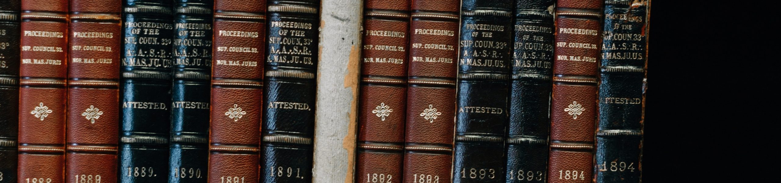 Livros no Supreme Council em Washington, D.C., Estados Unidos