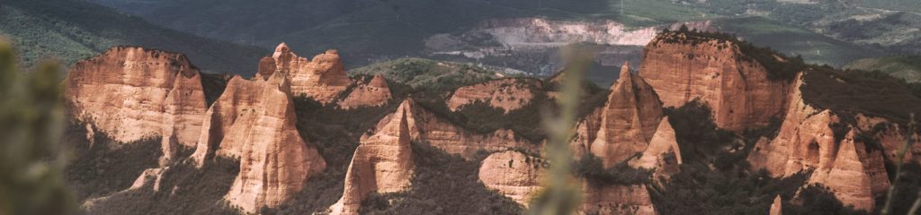 Formação rochosa Las Médulas, na província de Leão, Espanha