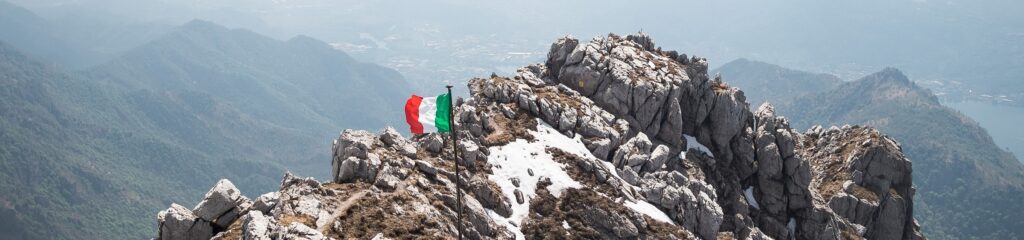Monte Resegone, nos Alpes de Bérgamo, norte da Itália