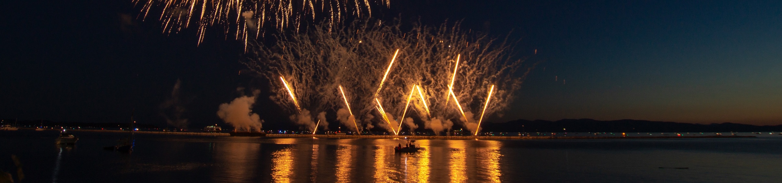 Fogos de artifício em Burlington, Vermont, Estados Unidos