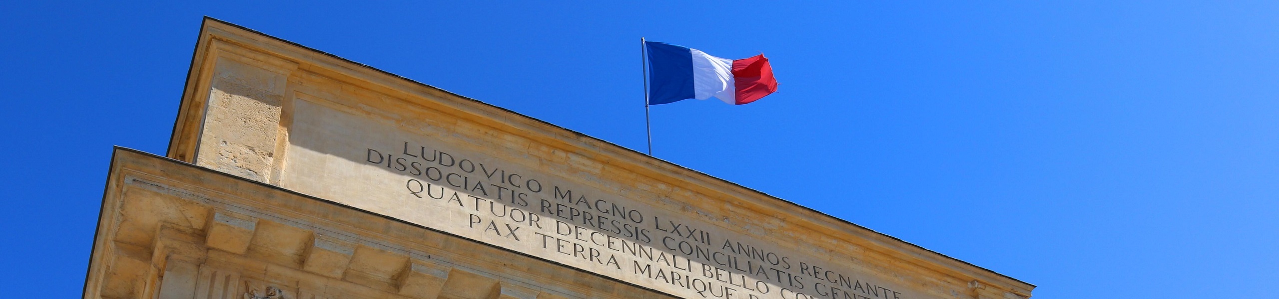 Bandeira francesa em Montpellier