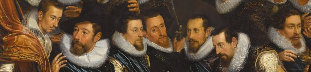 Officers and other civic guardsmen of the XIth District of Amsterdam, under the command of Captain Geurt Dircksz van Beuningen and Lieutenant Pieter Martensz Hoeffijser, 1613, Rijksmuseum, Amsterdã